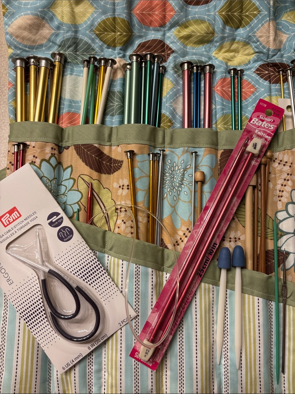 Knitting Needles Set - Assorted Colors, Styles & Sizes